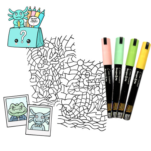 Drawbag Blind Box Figurine à custom + 4 marqueurs - Tutodraw x Rougier&Plé