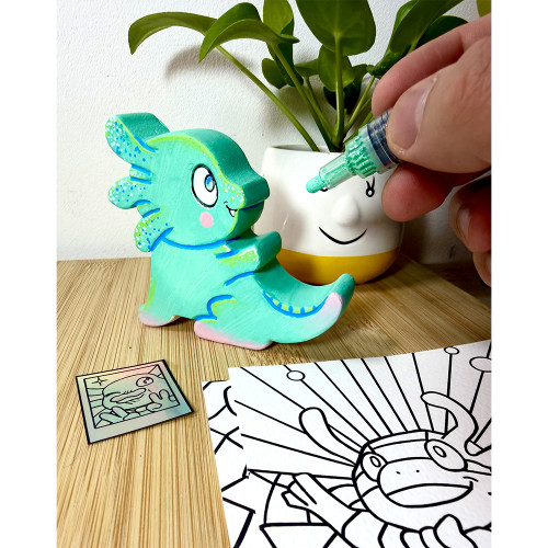 Drawbag Blind Box Figurine à custom + 4 marqueurs - Tutodraw x Rougier&Plé