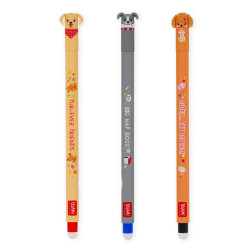 Stylo gel effacable Fur-ever Friends 3 pcs - Legami