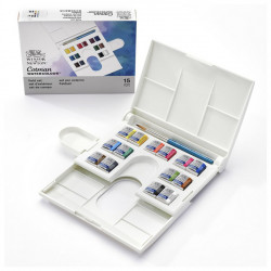 Compact Set aquarelle fine Cotman 14 demi-godets