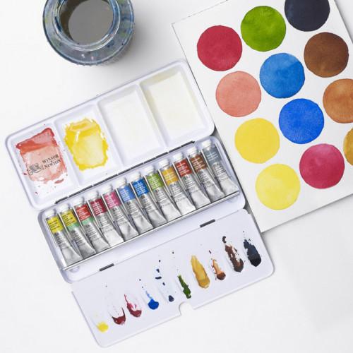 Boite métal aquarelle extra-fine Sketcher 12 tubes
