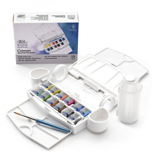 Field Box Plus aquarelle fine Cotman 12 demi-godets