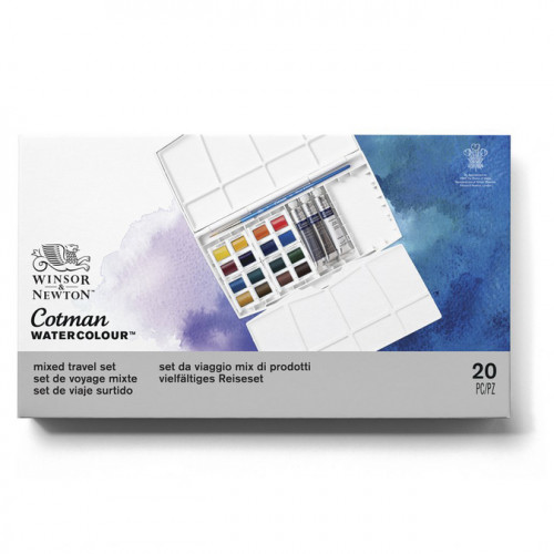 Aquarelle fine Cotman - 16 demi-godets + 3 tubes