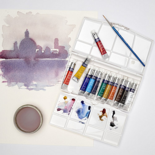 Boite aquarelle fine Cotman 12 tubes 8 ml