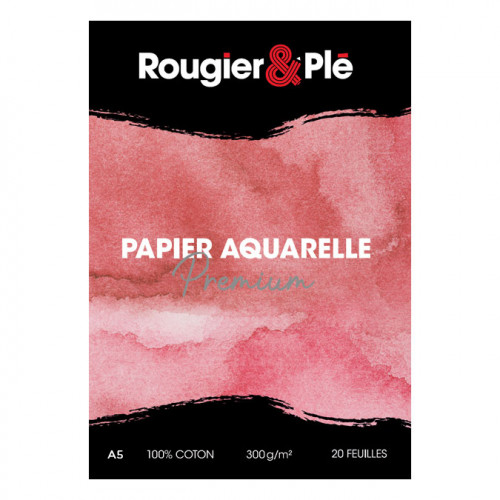 Bloc de papier aquarelle Premium A5 - 20 feuilles
