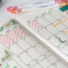 atelier creatif bullet journal calendrier