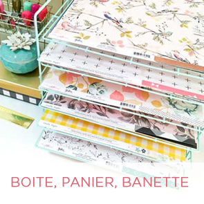 Rangement scrapbooking : Boite panier banette