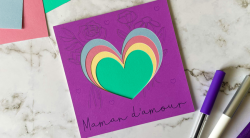 Jolie carte coeur Maman d'Amour