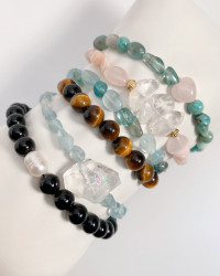 Bracelet élastique en pierre naturelle