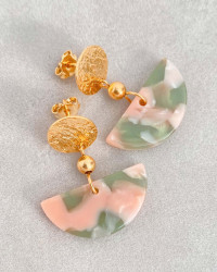 Boucles d'oreilles en acétate Flora