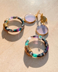 Boucles d'oreilles en acétate Lisa