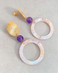 Boucles d'oreilles rondes Naïa