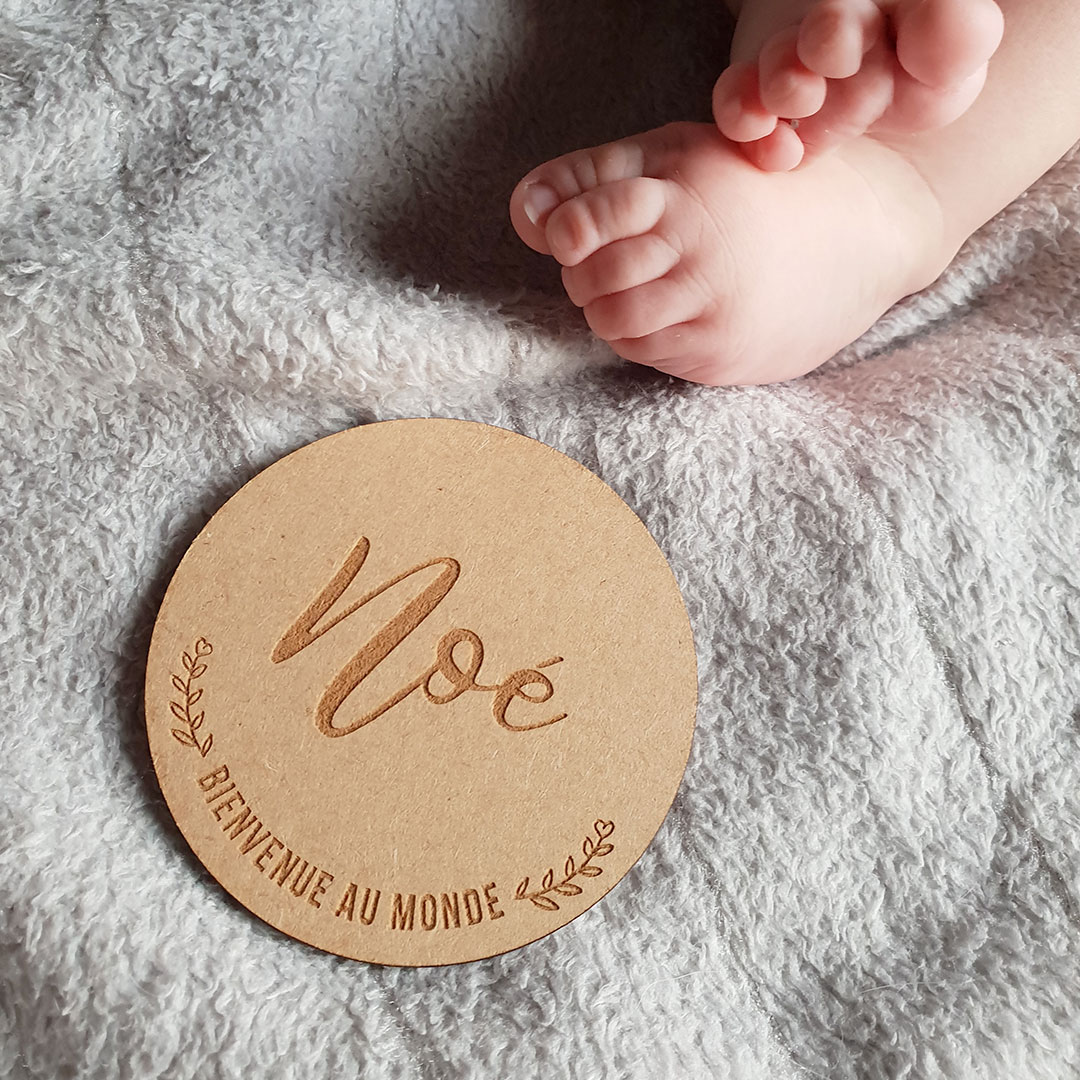 Médaille personnalisée naissance bébé