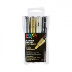 Marqueur peinture pointe extra-fine PC-1MC - 4 couleurs ASS09
