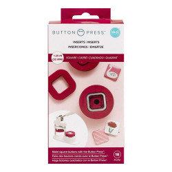 Insert de machine à badges Button Press carré 31mm + 5 bout - We R Memory Keepers