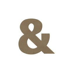 Symbole «&nbsp;&&nbsp;» en bois à décorer - Aladine