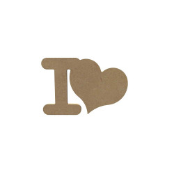Texte en bois à décorer «&nbsp;I love&nbsp;»  - Aladine