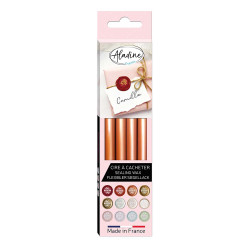 Pack de 4 bâtons de cire à cacheter cuivre - Aladine