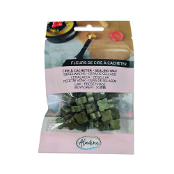Sachet fleurs de cire à cacheter - Kaki Nacré