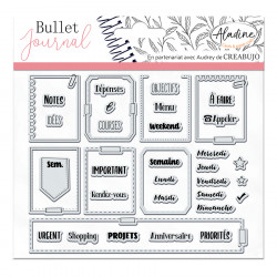 Tampon transparent Stampo Bullet Clear 13 pcs Organisation Semaine