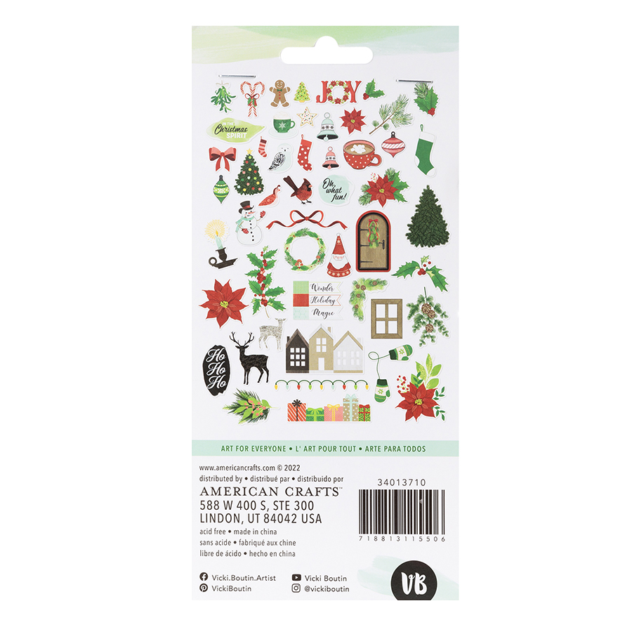 Embellissement Evergreen and Holly 50 pcs Icônes