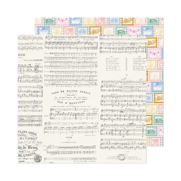 Papier imprimé Parasol 30.5 x 30.5 cm La Musique