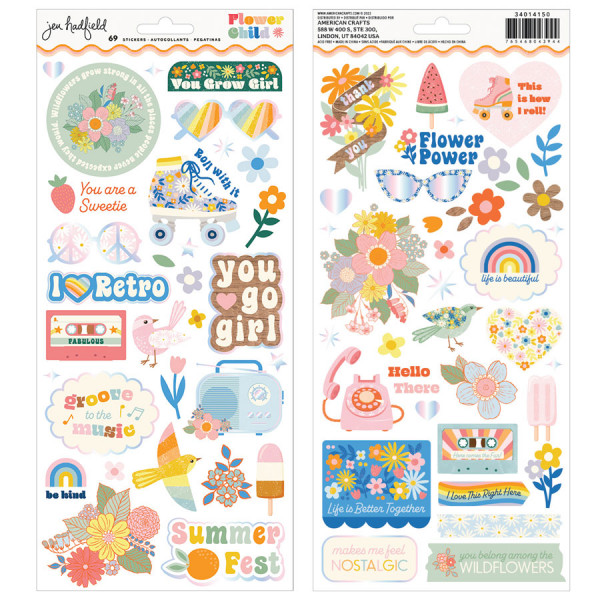 Flower Child Stickers 69 pcs