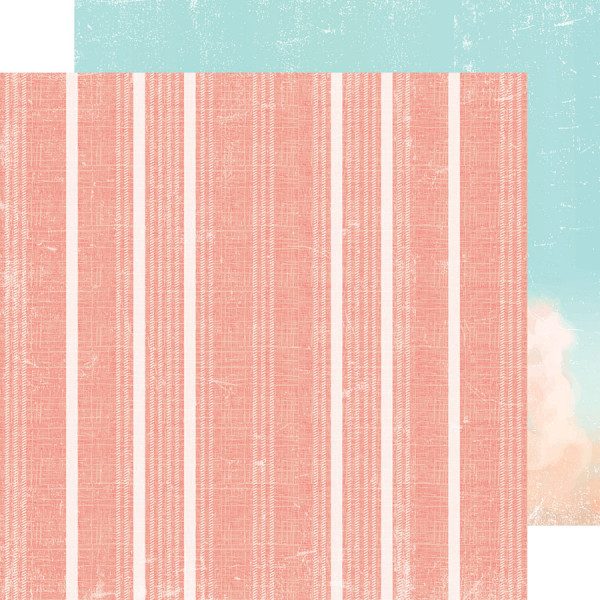 Set Sail Papier imprimé Canvas Stripes Peach