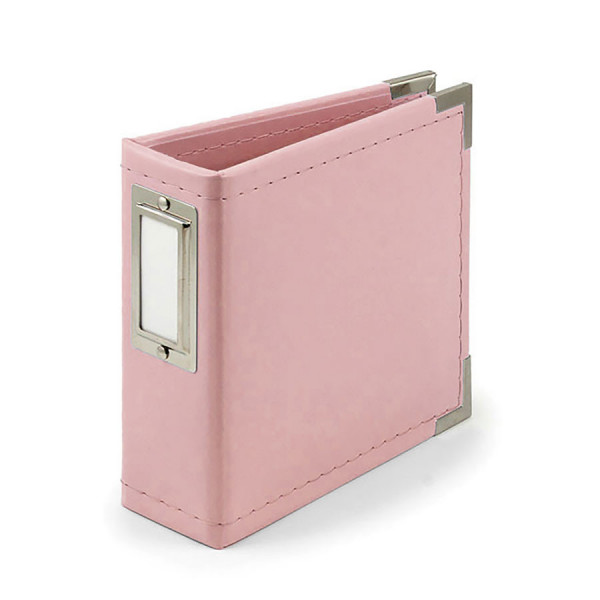 Album à 2 anneaux Classic Leather 10,2 x 10,2 cm Pretty pink