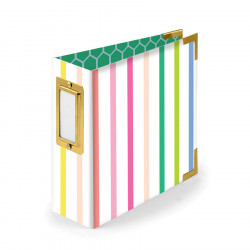 Album à 2 anneaux Paper Wrapped 10,2 x 10,2 cm Striped