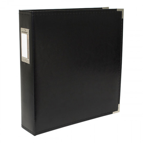 Album à 3 anneaux Classic Leather 21,6 x 27,9 cm Noir