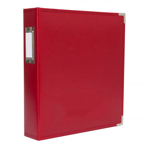 Album à 3 anneaux Classic Leather 21,6 x 27,9 cm Rouge