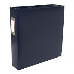 Album à 3 anneaux Classic Leather 21,6 x 27,9 cm Navy