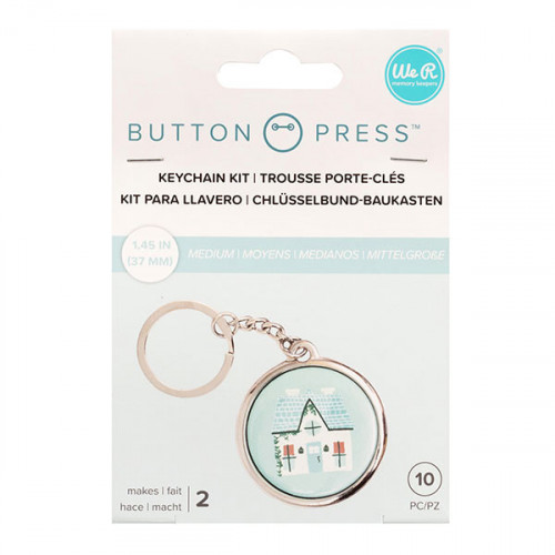 Button Press Kit porte-clés à personnaliser x 2 pcs