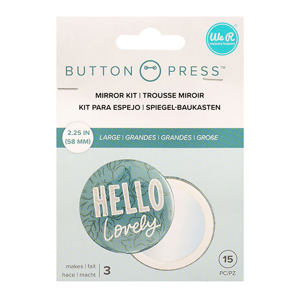 Button Press Miroirs à personnaliser x 3 pcs