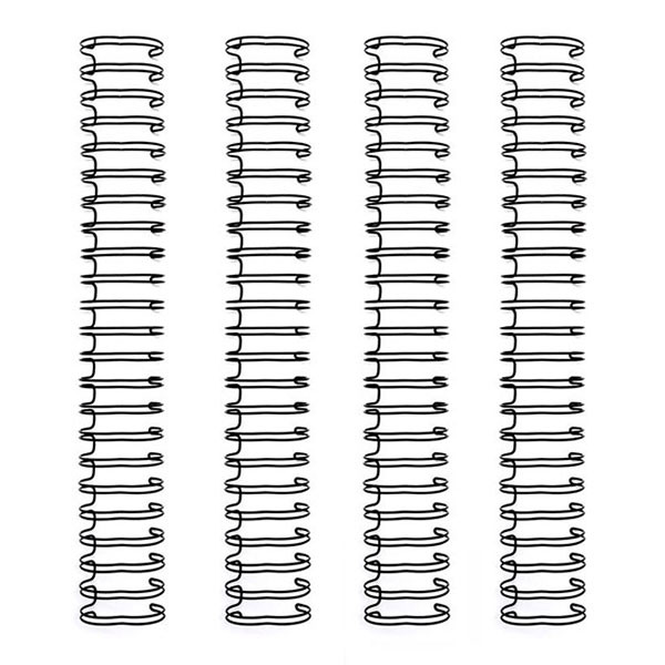Spirales pour reliure 1,6 cm Noir 4 pcs