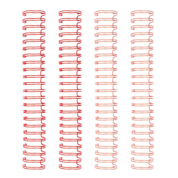 Spirales pour reliure 1,6 cm Rouge 4 pcs