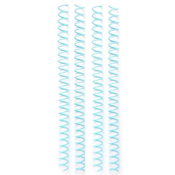 Spirales pour reliure 1,6 cm Aqua 4 pcs