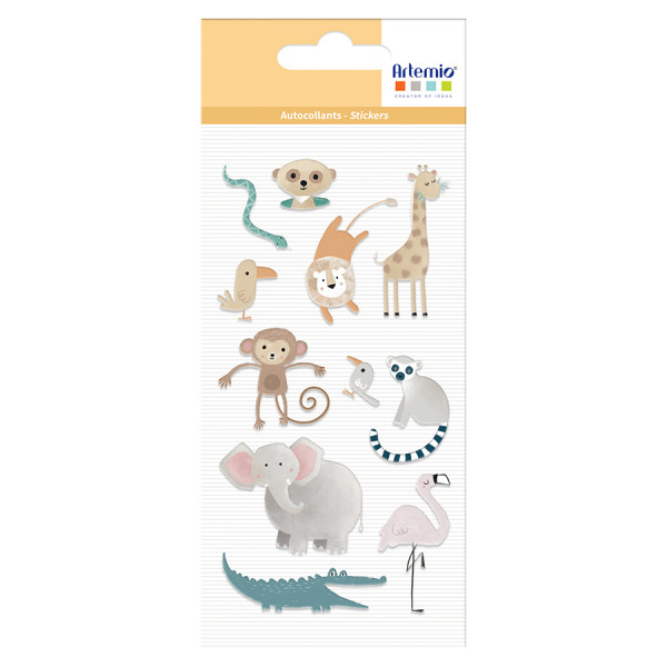 Stickers Puffies Safari Animaux