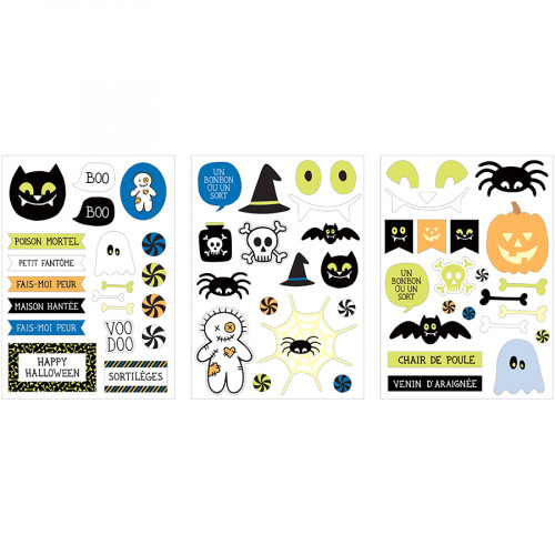 Stickers Cartonnés Phosphorescents Halloween