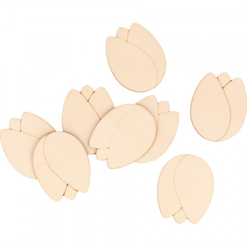 Silhouettes en bois 16 pcs Tulipes