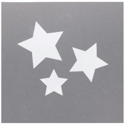 Pochoir Masque 15 x 15 cm 12 pcs Étoiles