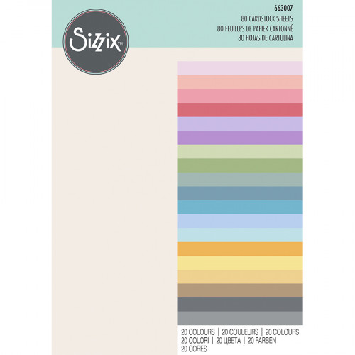 Papier Cardstock A4 21 x 29.7 cm Lot de 80 pcs