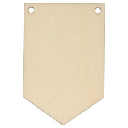 Fanion en bois 6 x 4 cm 30 pcs