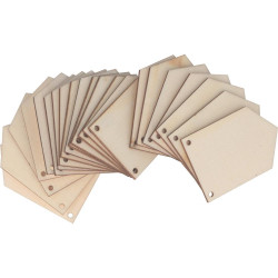Fanion en bois 6 x 4 cm 30 pcs