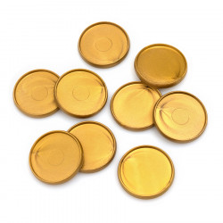Disques de reliure Gold Or 3 cm 9 pcs