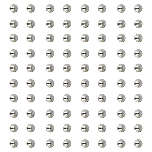 Demi-Perles Adhésives ø 5 mm 80 pcs Argenté