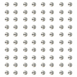 Demi-Perles Adhésives ø 5 mm 80 pcs Argenté