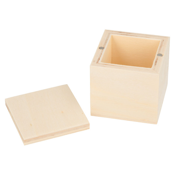 Boîte en bois 5 cm 6 pcs Carrée