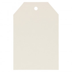 Étiquette Kraft 6 x 4 cm 50 pcs Blanc